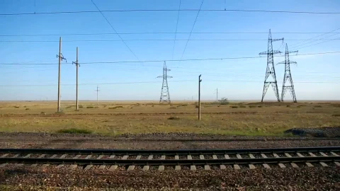 Stock Video Electric Towers From A Train In Motion Live Wallpaper For PC - Free Live Wallpaper