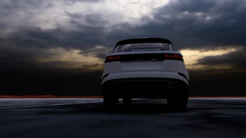 Stock Video Electric Suv In The Road Clean Energy Concept Live Wallpaper For PC - Free Live Wallpaper