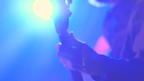 Stock Video Electric Guitar Played Under The Spotlight Live Wallpaper For PC - Free Live Wallpaper
