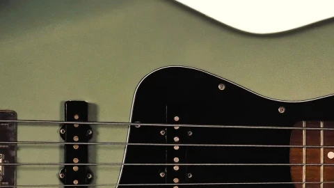 Stock Video Electric Bass Upside Down On White Background Live Wallpaper For PC - Free Live Wallpaper