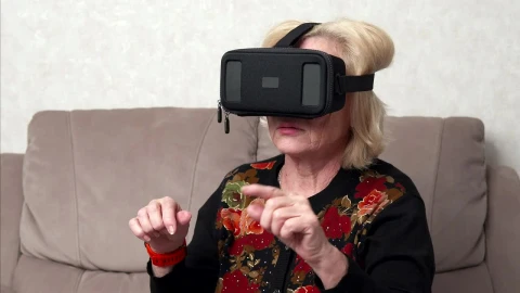 Stock Video Elderly Person Using A Vr Headset Live Wallpaper For PC - Free Live Wallpaper