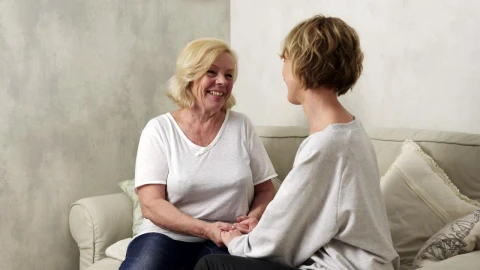 Stock Video Elderly Mother And Daughter Having A Chat Live Wallpaper For PC - Free Live Wallpaper