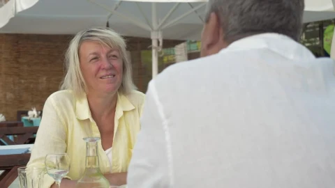 Stock Video Elderly Couple Talking Over Lunch Live Wallpaper For PC - Free Live Wallpaper
