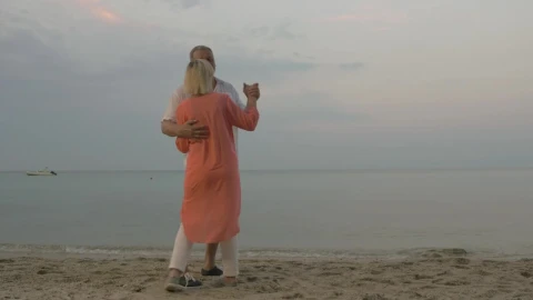 Stock Video Elderly Couple Dancing On The Beach Live Wallpaper For PC - Free Live Wallpaper