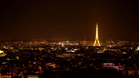 Stock Video Eiffel Tower Illuminated At Night Live Wallpaper For PC - Free Live Wallpaper