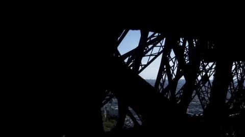 Stock Video Eiffel Tower Elevator Going Down Live Wallpaper For PC - Free Live Wallpaper
