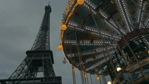 Stock Video Eiffel Tower And An Amusement Park Live Wallpaper For PC - Free Live Wallpaper