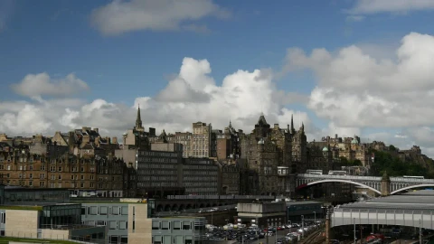 Stock Video Edinburgh City Time Lapse Seen From Afar Live Wallpaper For PC - Free Live Wallpaper