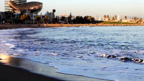 Stock Video Edge Of The Beach While The Small Waves Break On Live Wallpaper For PC - Free Live Wallpaper