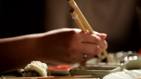 Stock Video Eating Sushi In A Restaurant Live Wallpaper For PC - Free Live Wallpaper