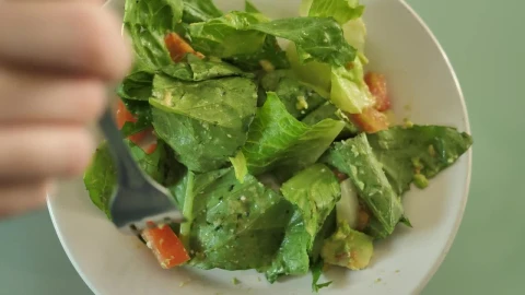 Stock Video Eating Salad With A Fork Live Wallpaper For PC - Free Live Wallpaper