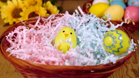 Stock Video Easter Eggs In A Basket Live Wallpaper For PC - Free Live Wallpaper