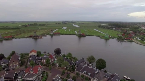 Stock Video Dutch Village With Windmills Live Wallpaper For PC - Free Live Wallpaper