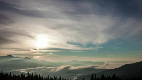 Stock Video Dusk In The Sky Over The Mountains Live Wallpaper For PC - Free Live Wallpaper