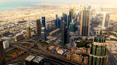 Stock Video Dubais Skyscrapers And Suburbs Landscape Live Wallpaper For PC - Free Live Wallpaper