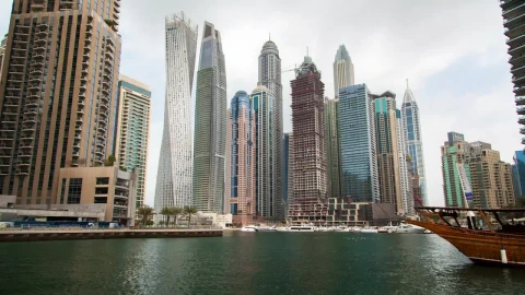 Stock Video Dubai Marina Time Lapse Live Wallpaper For PC - Free Live Wallpaper