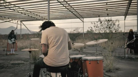 Stock Video Drummer Playing With His Rock Band Live Wallpaper For PC - Free Live Wallpaper
