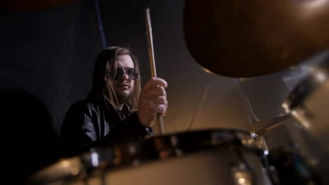 Stock Video Drummer Playing During A Recording Session Live Wallpaper For PC - Free Live Wallpaper