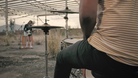 Stock Video Drummer In Socks Playing The Drums Live Wallpaper For PC - Free Live Wallpaper