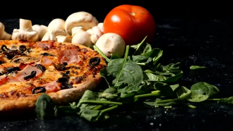 Stock Video Dropping Mushrooms Onto A Pizza Live Wallpaper For PC - Free Live Wallpaper