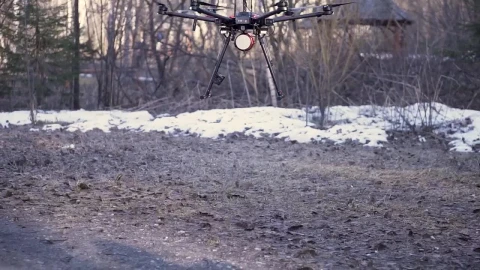 Stock Video Drone Landing In A Snowy Park Live Wallpaper For PC - Free Live Wallpaper