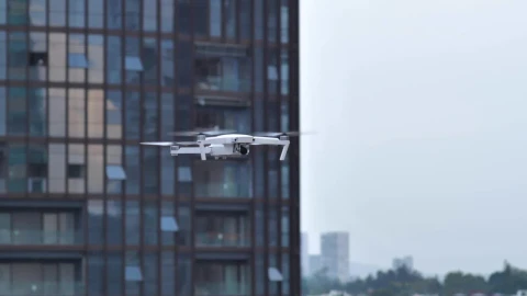 Stock Video Drone In The Sky At A City Live Wallpaper For PC - Free Live Wallpaper