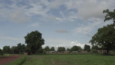 Stock Video Drone Flying Towards A Small Village Live Wallpaper For PC - Free Live Wallpaper