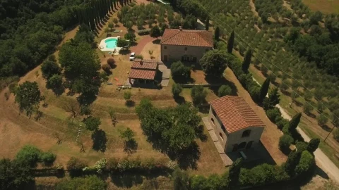 Stock Video Drone Flying Over Remote Houses Live Wallpaper For PC - Free Live Wallpaper