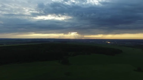 Stock Video Drone Flying Over A Field In The Evening Live Wallpaper For PC - Free Live Wallpaper