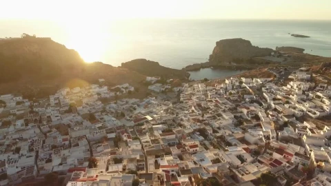 Stock Video Drone Flying Over A Coastal Village Live Wallpaper For PC - Free Live Wallpaper