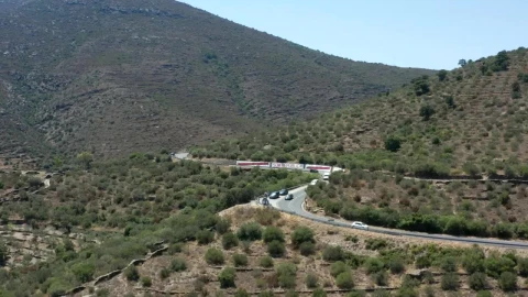 Stock Video Drone Flying Along A Winding Road In The Hills Live Wallpaper For PC - Free Live Wallpaper