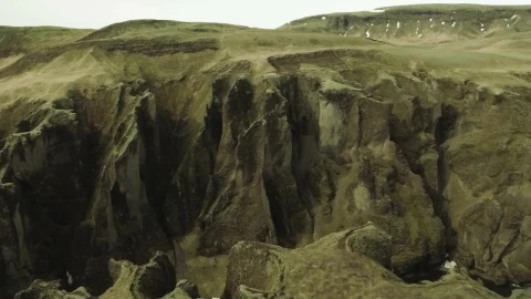 Stock Video Drone Flying Across A Canyon Edge Live Wallpaper For PC - Free Live Wallpaper