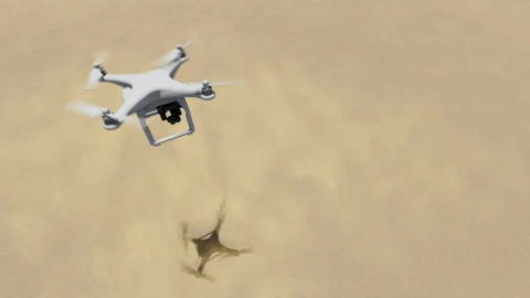 Stock Video Drone Flying Above The Sand Of A Sunny Desert Live Wallpaper For PC - Free Live Wallpaper