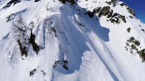 Stock Video Drone Filming A Snowboarder Live Wallpaper For PC - Free Live Wallpaper