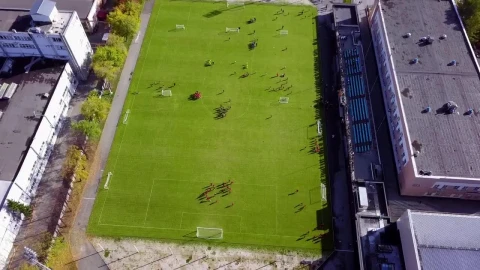 Stock Video Drone Filming A Soccer Game Live Wallpaper For PC - Free Live Wallpaper
