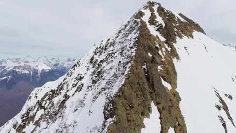Stock Video Drone Capturing Snow Topped Mountains Live Wallpaper For PC - Free Live Wallpaper