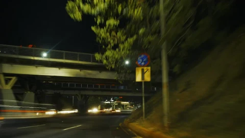 Stock Video Driving Down An Avenue At Night Live Wallpaper For PC - Free Live Wallpaper