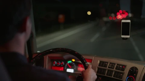 Stock Video Driving A Truck Through The Night Live Wallpaper For PC - Free Live Wallpaper