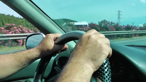 Stock Video Drivers Hands On The Steering Wheel Live Wallpaper For PC - Free Live Wallpaper