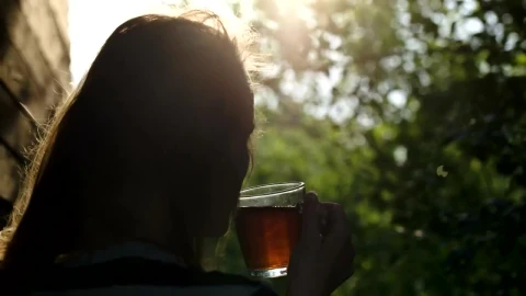 Stock Video Drinking Tea On A Cool Morning Live Wallpaper For PC - Free Live Wallpaper