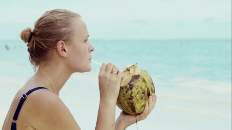 Stock Video Drinking From A Coconut Live Wallpaper For PC - Free Live Wallpaper