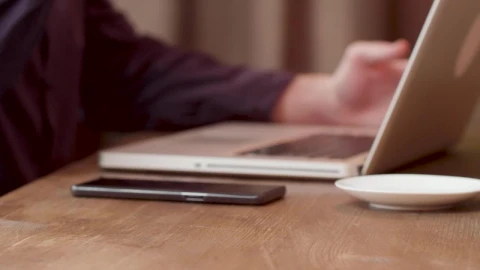 Stock Video Drinking Coffee And Paying With Mobile Phone Closeup Live Wallpaper For PC - Free Live Wallpaper