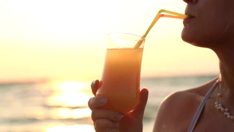 Stock Video Drinking An Orange Cocktail Live Wallpaper For PC - Free Live Wallpaper