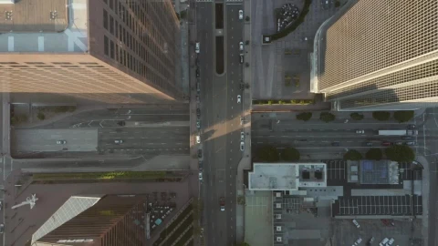 Stock Video Downward View Above Skyscrapers In A City Live Wallpaper For PC - Free Live Wallpaper