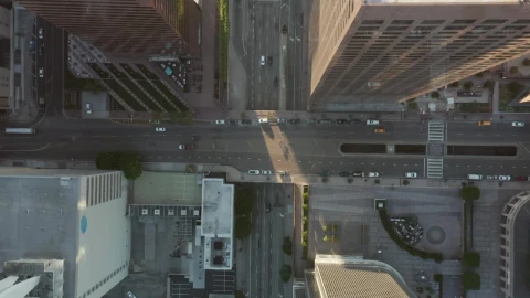 Stock Video Downtown Los Angeles With Low Traffic Aerial Live Wallpaper For PC - Free Live Wallpaper
