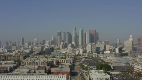 Stock Video Downtown Los Angeles Skyline In California Live Wallpaper For PC - Free Live Wallpaper