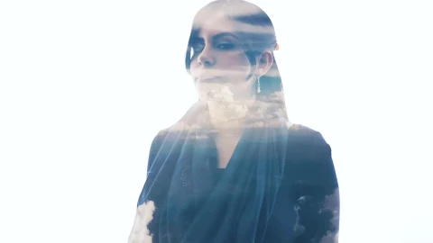 Stock Video Double Exposure Video Of A Woman And The Sky Live Wallpaper For PC - Free Live Wallpaper