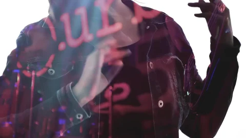 Stock Video Double Exposure Video Of A Person And A Rock Band Live Wallpaper For PC - Free Live Wallpaper