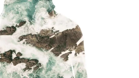 Stock Video Double Exposure Video Of A Person And The Sea Live Wallpaper For PC - Free Live Wallpaper