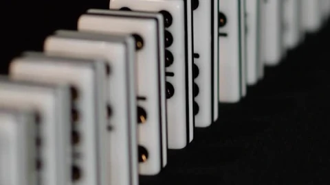 Stock Video Domino Effect On Dark Background Live Wallpaper For PC - Free Live Wallpaper